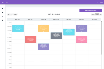 Appointment calendar for patients / customer